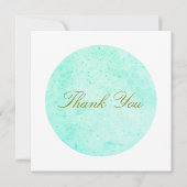 Aqua Blue Artistic Vielen Dank Dankeskarte (Vorderseite)