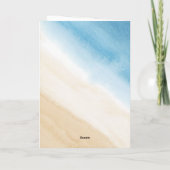 Aqua Blue auf dem Meer Hochzeit Dankeskarte (Rückseite)