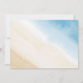 Aqua Blue auf dem Meer Hochzeit Save The Date (Rückseite)