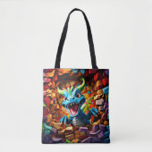 Aqua Blue Baby Dragon durchbrechen Tasche (Vorderseite)