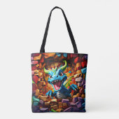 Aqua Blue Baby Dragon durchbrechen Tasche (Rückseite)