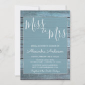 Aqua Blue Beach House - Frau Brautparty fehlen Einladung (Vorderseite)