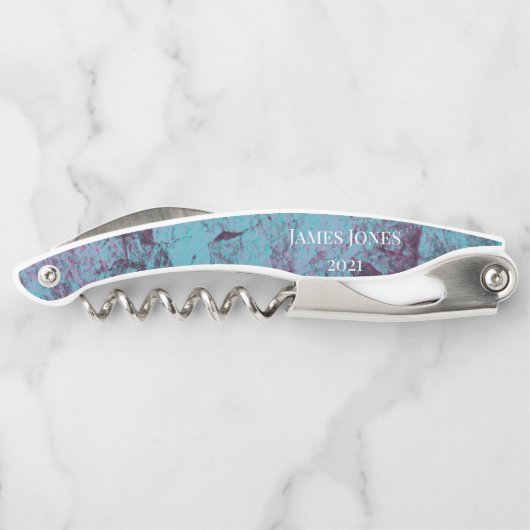 Aqua Blue Beach Party Corkschraube Kellnermesser (Rückseite)