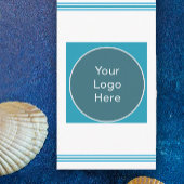 Aqua Blue Beach Themed Visitenkarte