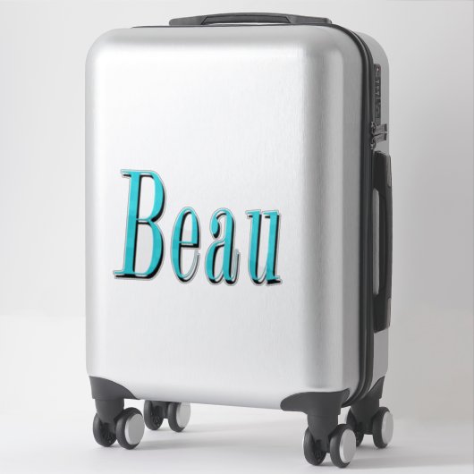 Aqua Blue Beau Name Logo, Aufkleber (Koffer)