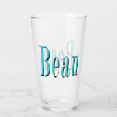 Aqua Blue Beau Name Logo, Glas (Rückseite)