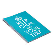 Aqua Blue Behalte Ruhe und Ihren Text Notizblock (Rechte Seite)