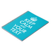 Aqua Blue Behalte Ruhe und Ihren Text Notizblock (Linke Seite)