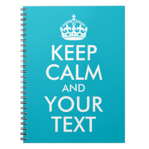 Aqua Blue Behalte Ruhe und Ihren Text Notizblock