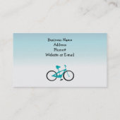 Aqua Blue Bicycle Visitenkarte (Rückseite)