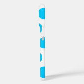 Aqua Blue Big Dots Case-Mate iPhone Hülle (Rückseite / Links)