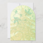 Aqua Blue Birds & Pine Trees Hochzeiten Einladung (Rückseite)