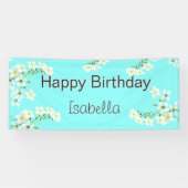 Aqua Blue Birthday Banner (Horizontal)