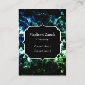 Aqua blue Black Geometric Smoky Abstract Monogram Visitenkarte (Vorderseite)