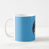 Aqua Blue Black Schallplattenmusik Kaffeetasse (Links)