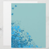 Aqua Blue Blätter Letterhead (Vorne/Hinten)
