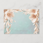 Aqua Blue, Blush Blumenzettel Begleitkarte (Vorderseite)
