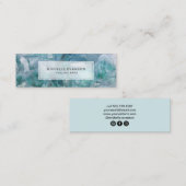 Aqua Blue Boho Crystal Healing Arts Mini Visitenkarte (Vorne/Hinten)
