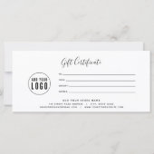 Aqua Blue Bokeh Lights Silver Gift Certificate (Rückseite)