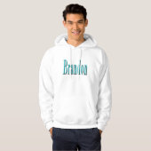 Aqua Blue Brandon Name, Hoodie (Vorne ganz)