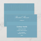 Aqua Blue Bridal Dusche Einladung (Vorne/Hinten)