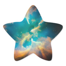 Aqua Blue Celestial Splendid Nebula Foto