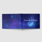 Aqua Blue Celestial Wedding Gästebuch (Voll)