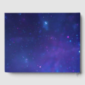 Aqua Blue Celestial Wedding Gästebuch (Rückseite)