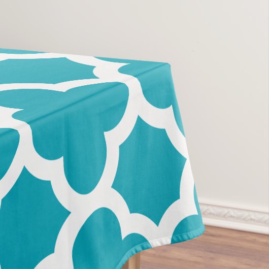 Aqua Blue Classic Quatrefolie Tischdecke (Beispiel)