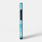 Aqua Blue Color Blocks Custom Monogram iPhone Hülle (Linke Seite)