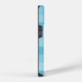 Aqua Blue Color Blocks Custom Monogram iPhone Hülle (Rechte Seite)