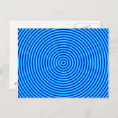 Aqua Blue Concentric Circles Postkarte (Vorne/Hinten)