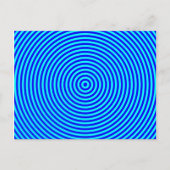 Aqua Blue Concentric Circles Postkarte (Vorderseite)