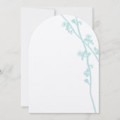 Aqua Blue Coral Blume Hochzeit Einladung (Rückseite)