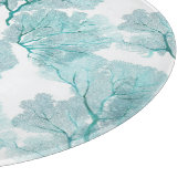 Aqua Blue Coral Sea Fans Schneidebrett (Ecke)