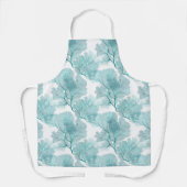 Aqua Blue Coral Sea Fans Schürze (Vorderseite)