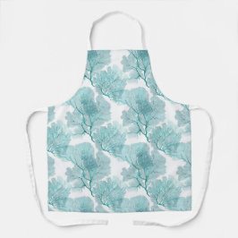 Aqua Blue Coral Sea Fans Schürze