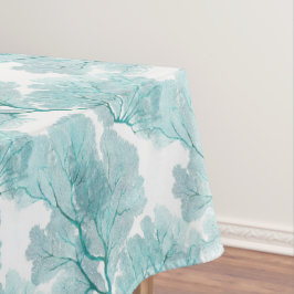 Aqua Blue Coral Sea Fans Tablecloth Tischdecke