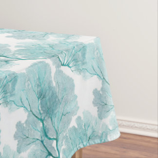 Aqua Blue Coral Sea Fans Tablecloth Tischdecke