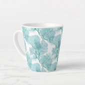 Aqua Blue Coral Sea Fans Tee Milchtasse (Linke Ecke)