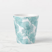 Aqua Blue Coral Sea Fans Tee Milchtasse (Vorderseite)