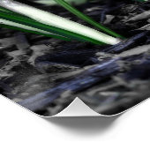 Aqua Blue Crocus Blooms Poster (Ecke)