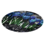 Aqua Blue Crocus Blooms Schneidebrett (Ecke)