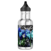 Aqua Blue Crocus Blooms Trinkflasche (Rechts)
