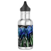 Aqua Blue Crocus Blooms Trinkflasche (Links)