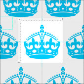 Aqua Blue Crown Stoff (Kachel)