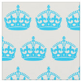 Aqua Blue Crown Stoff (Nahaufnahme)