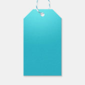 Aqua Blue Custom Gift Tag Geschenkanhänger (Vorderseite)
