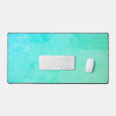 Aqua Blue Desk Mat - Großer benutzerdefinierter Ma Schreibtischunterlage (Tastatur & Maus)