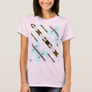 Aqua Blue Diagonal Arrow Südwest inspiriert T-Shirt